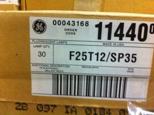 GE LAMP 11440 F25T12/SP35 30 PCS PER CASE