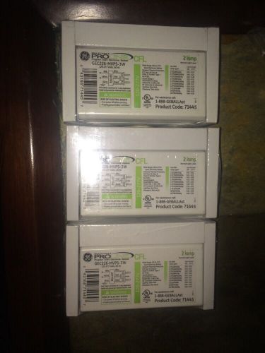 (3)ge 63097 gec226-mvps-3w proline cfl ballast 120/277v for 2 cfq26wg24q bulbs for sale