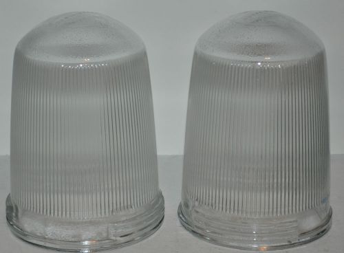 Pair of crouse hinds 1685 heat and impact resistant glass lamp globes light for sale