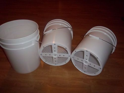 Buckets gold prospecting classifiers set of (3)#2,(1/2&#034;), #4 (1/4&#034;), #8 (1/8&#034;)