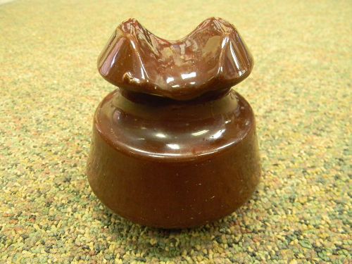 Lot of 5 - Telephone Pole Ceramic Insulators Brown Color