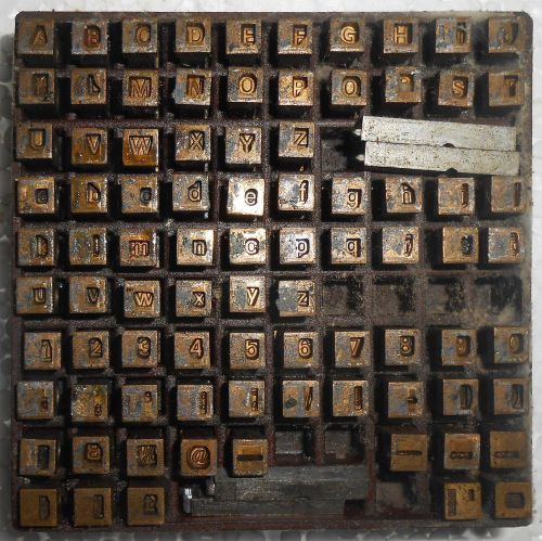 Monotype  super matrix  mats matrices series 689-9d - 85 matrix st.no m49 for sale