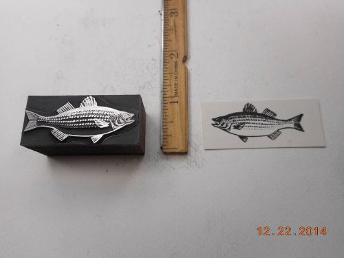 Letterpress Printing Printers Block, Salmonoid, Trout Fish