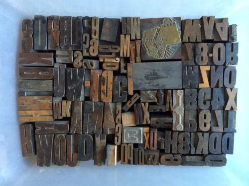 Vintage Wood Letterpress Type 334 Pieces Serif SansSerif