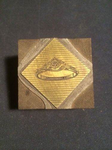 VINTAGE LETTERPRESS | WEDDING RING DIAMOND JEWELRY | PRINT BLOCK