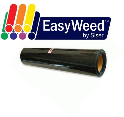 1 Sheet *BLACK* SISER EasyWeed Heat transfer vinyl 15&#034; X 12&#034; Iron on- ANY Cutter