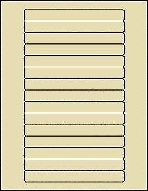 150 Tan Labels Size 5.85&#034; x 0.6689 fits 2oz Jars