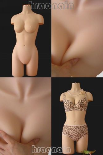 Lifesize Dummy/soft/Nude flesh Female Mannequin Torso Dress Form Display #05