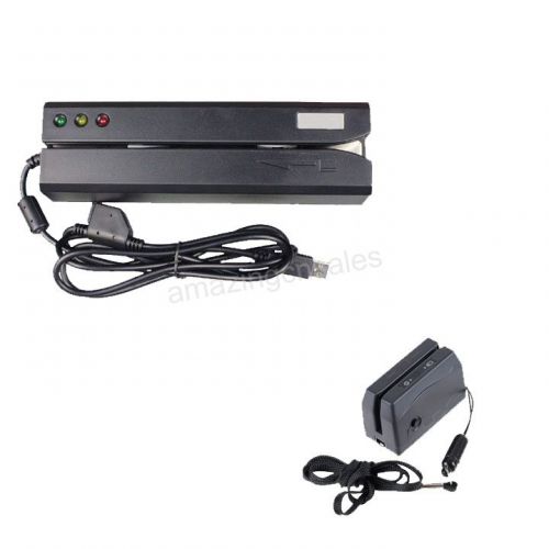 Msre206+mini dx3 magnetic card reader writer encoder portable credit msr swiper for sale