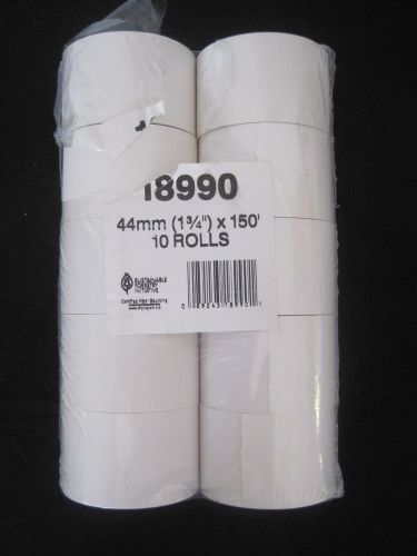 10 Count Pack Cash Register Point of Sale Rolls 44 mm 1 3/4&#034; x 150&#039; Item 18990