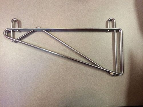 Chrome Single Wall Shelving Bracket Restaurant Grade Lot Of 12