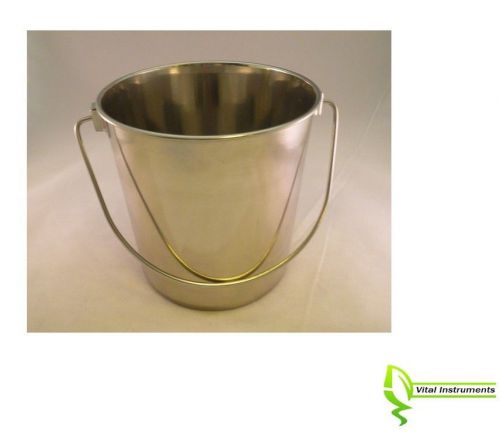 2 Qt Pail Bucket Heavy Duty Stainless Water Utility Milk Water Ice Feeding