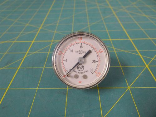 Norgren 1.5&#034; Pressure Gauge   -- 0 to 30 PSI / 0 to 2 BAR --  1/8&#034; NPT