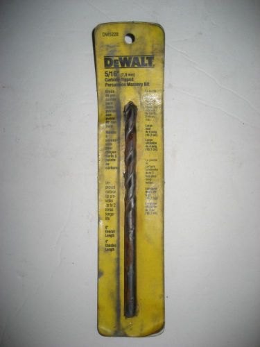 NEW Dewalt 5/16&#034; (7,9 mm) Carbide Tipped Percussion Masonry Bit DW5228