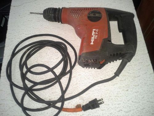 hilti hammer drill te7-c  w/chisels and bits inv#2203