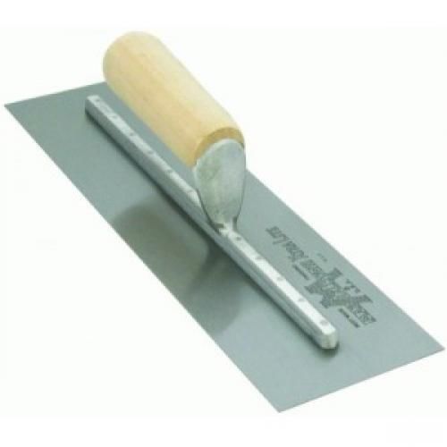 Marshalltown Trowel 14 in. x 4 in. Straight Wood Handle Finishing Trowel-MX64