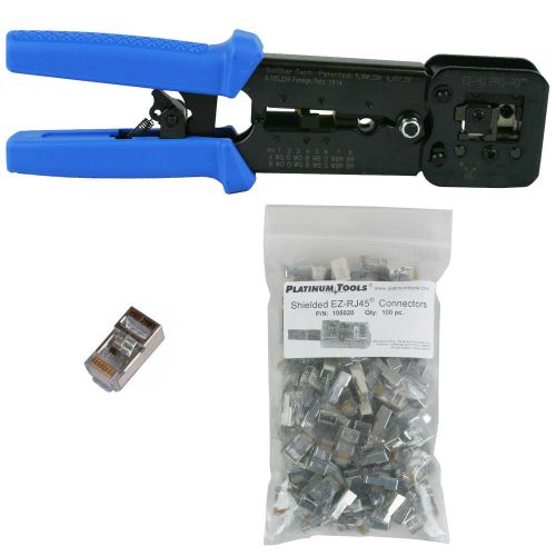 Platinum Tools 100054 EZ-RJPRO HD Crimp Tool, EZ-RJ45 Cat5e CaT6 100 Connectors