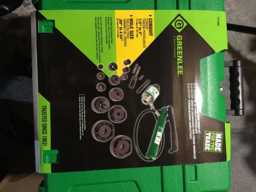 Greenlee 7310sb 1/2&#034; - 4&#034; slug-buster ram and hand pump hydraulic driver kit for sale