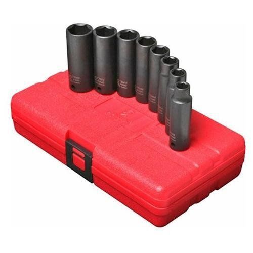 Sunex 3653 8 Piece 3/8&#034; Drive 6 Point Metric Deep Impact Socket Set