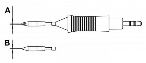 RT8 WELLER  Chisel tip 2,2 x 0,4 mm, 40 W FOR WMRP &amp;WXMP