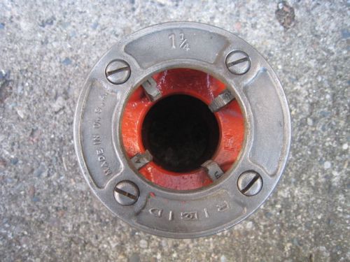 Ridgid 12R 1-1/4&#034; NPT Ratchet Pipe Threader Die Head Old Style Complete 37405