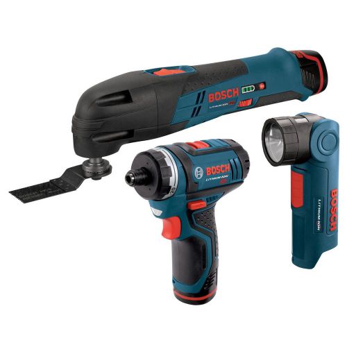 Bosch clpk33-120 12-volt max lithium-ion cordless 3-tool combo kit for sale