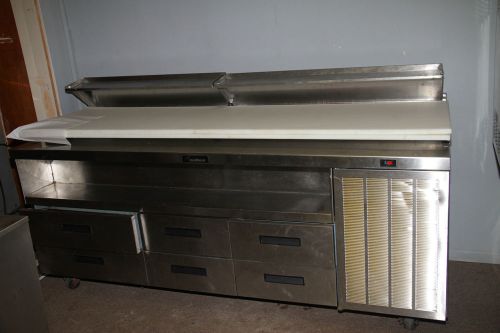 Delfield RT000A30 refrigerated Pizza Prep Commercial Stainless 83&#034; Sandwich Unit