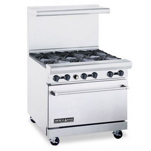 American Range 36&#034; 6-Burner Gas Range w/Oven AR-6