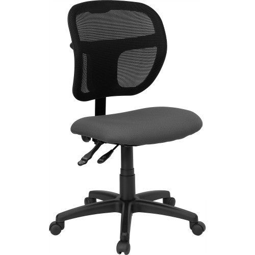 Flash furniture wl-a7671syg-gy-gg mid-back mesh task chair with gray fabric seat for sale