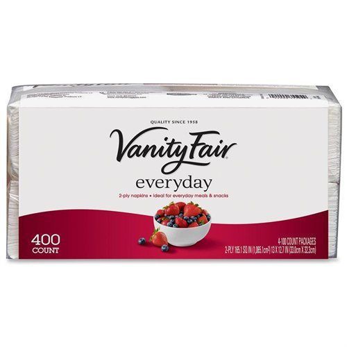 Georgia-Pacific Vanity Fair Cloth-like Napkins - 2 Ply - 400 Sheets/Pack - 400 /