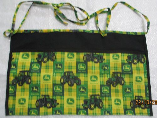 Waiter/waitress Server Waist Apron, John Deere green/yellow checkers