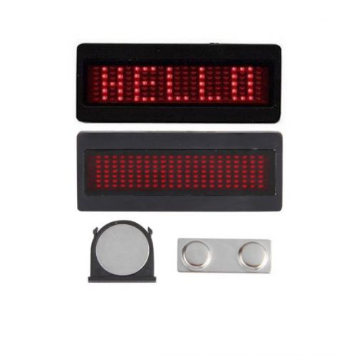 LED Scrolling Moving Programmable Name Badge Tag Message Display Board