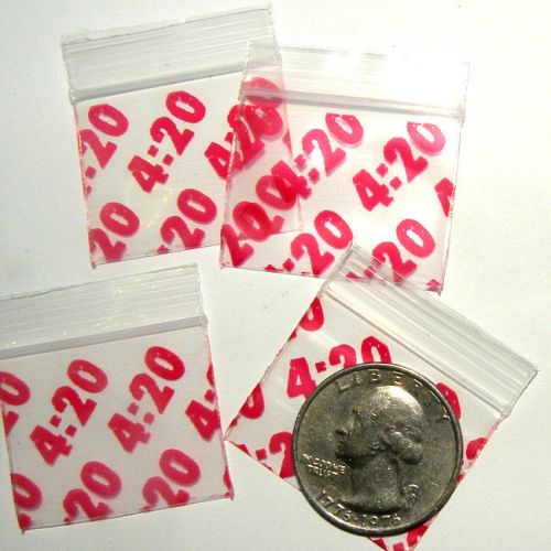 It&#039;s 4:20! - 1000 baggies 12510 small ziplock 1.25 x1 in. for sale