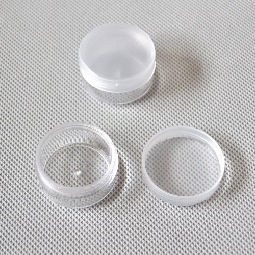 10x Cosmetic plaster Empty Container box small box case screw cap 10g Clear