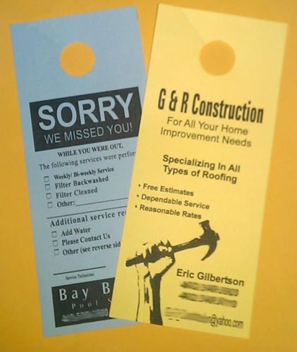 500 Custom Printed Door Hangers