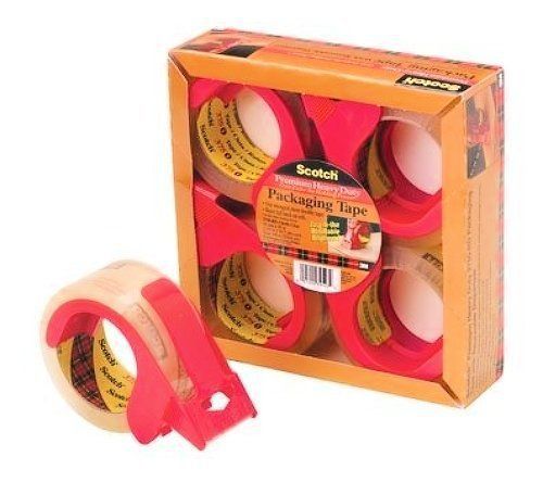 3M 3750-4RD 31899 Scotchpro Clear Standard Packaging Tape, 48 mm Width, 50 m