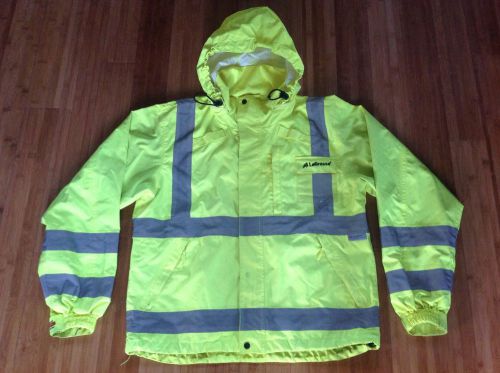 LACROSSE Safety Security Sz M Coat Mountain Pass Reflective Jacket 107-2004