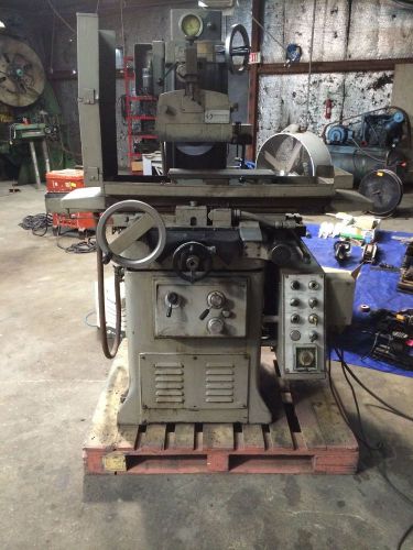 8&#034; W 18&#034; L Boyar-Schultz 3A HUSK-E-LINE SURFACE GRINDER, AUTO IDF, 3X AUTO FEEDS