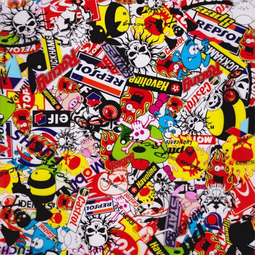 HYDROGRAPHIC FILM HYDRODIPPING HYDRO DIP STICKER BOMB 50CM