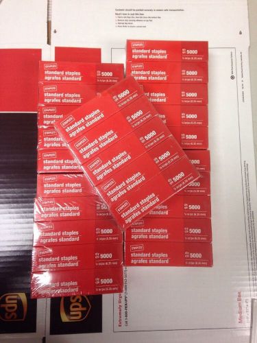 5 Packs OF 25,000 Staples Standard Staples 1/4&#034; 125000 Ships fast