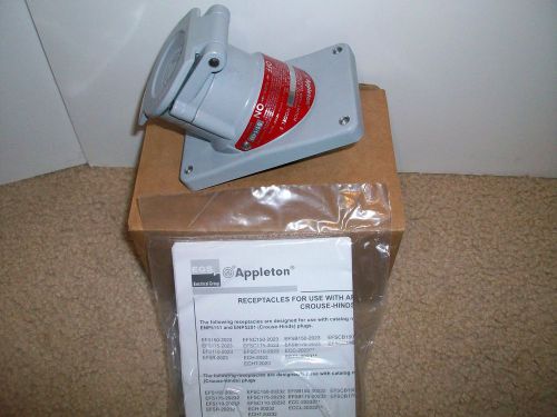 BRAND NEW APPLETON 20 AMP U-LINE RECEPTACLE-1 HP 125 VAC- EFSR2023- MODEL B