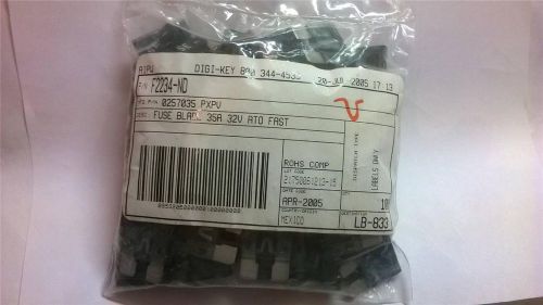 MC226A    Lot of  118 pcs  0257035.PXPV  ATO Automotive Blade Fuse 35A 32V