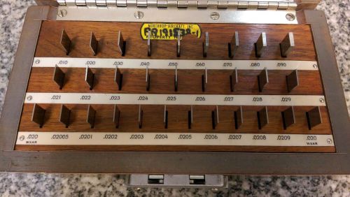 Starrett Grade 2 (30 pc) Gauge Gage Block Set .020-.090