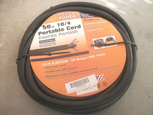 Coleman Cable10/4 SJEOOW Bulk Wire 30-Amp/300 Volts 10-Gauge 50 - Ft. FREE SHIP!