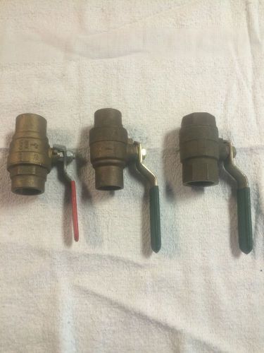 Lot Of 3 1&#034; Ball Valves