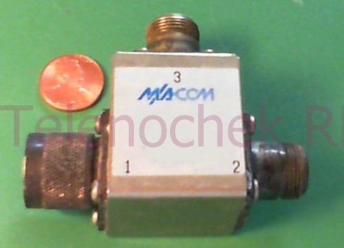 RF microwave single junction circulator 1013 MHz CF/  425 MHz BW/ 100 Watt/ data