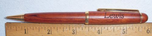 PERSONALIZED &#034;LEWIS&#034; LASER ENGRAVED ALASKA &amp; EAGLE ROSEWOOD CLIP BALLPOINT PEN