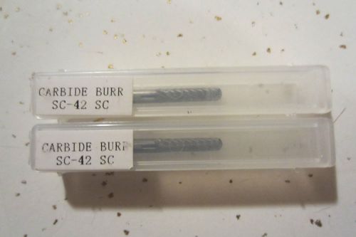 Two Single Cut Burrs SC-42 1/8 Shaft **NEW**