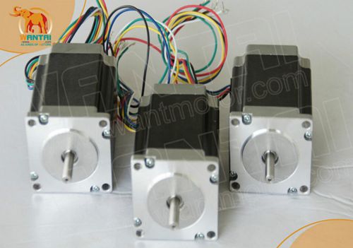 US Free!Wantai 3PCS Nema23 Stepper Motor 270oz-in 3A 4-Lead Bipolar Single Shaft