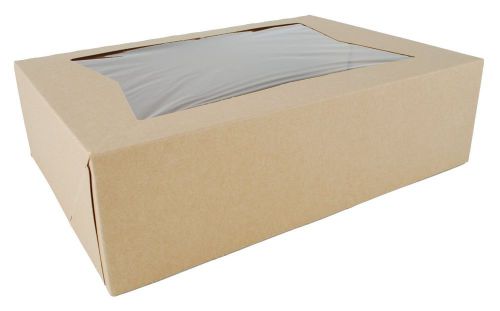 Tray kraft -  paperboard window bakery box case of 100 for sale